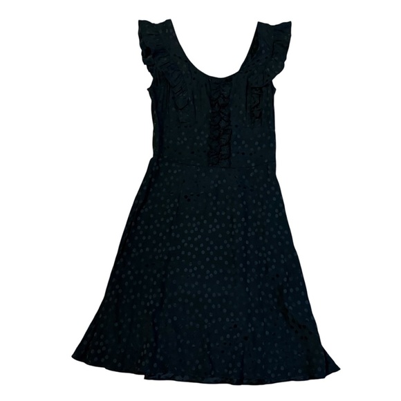 Betsey Johnson Black Polka Dot Silk Mini Dress Size 4 - Picture 5 of 7